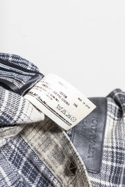 ISAMU KATAYAMA BACKLASH - Checkered flannel with brass buttons and pig skin details