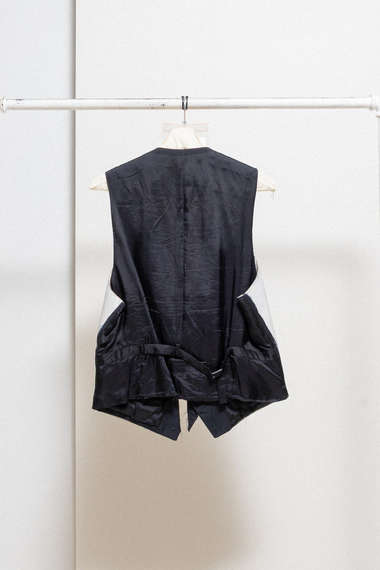 MAISON MARGIELA x H&M - FW12 Painted vest with removable button placket