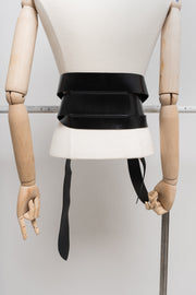 ANN DEMEULEMEESTER - FW18 Leather triple corset belt (runway)