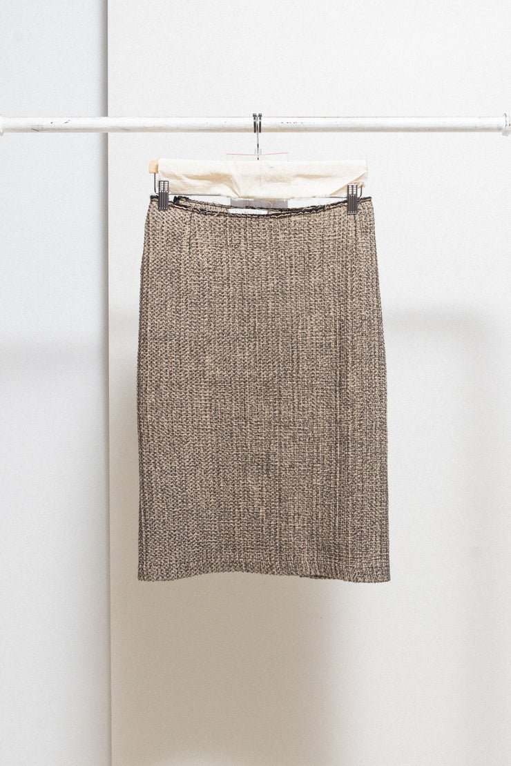 MARTIN MARGIELA - Early 2000’s white label knit pattern pencil skirt