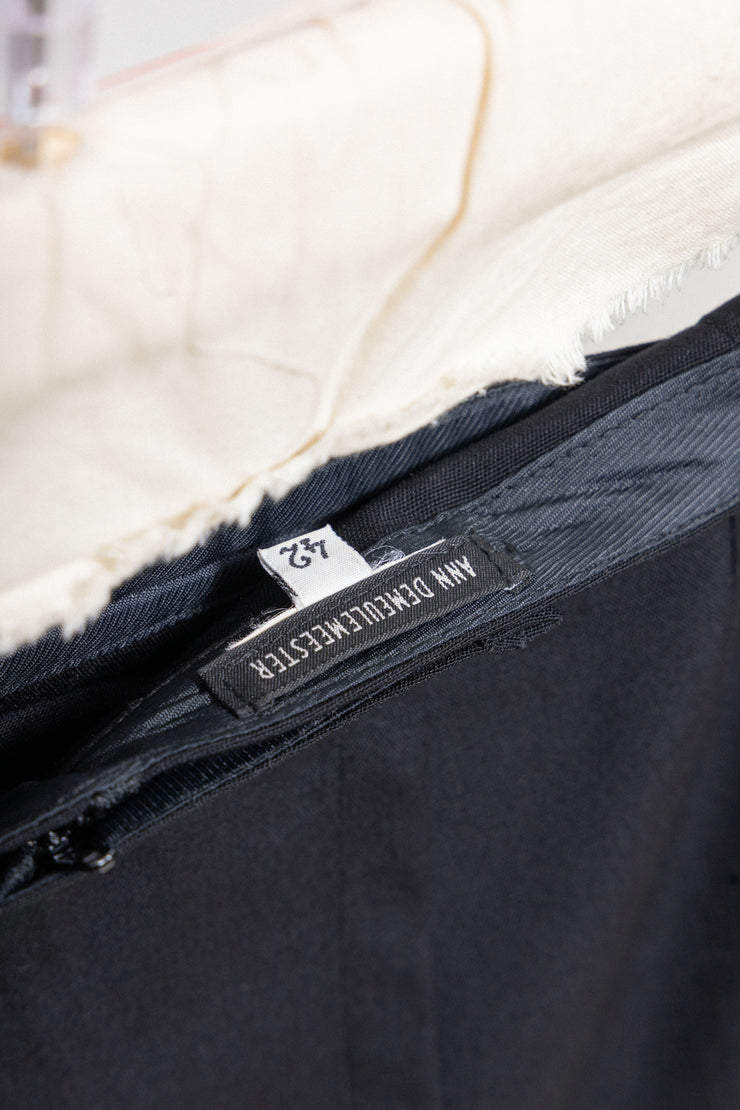 ANN DEMEULEMEESTER - Late 90’s / Early 00’s wool skirt with back slit