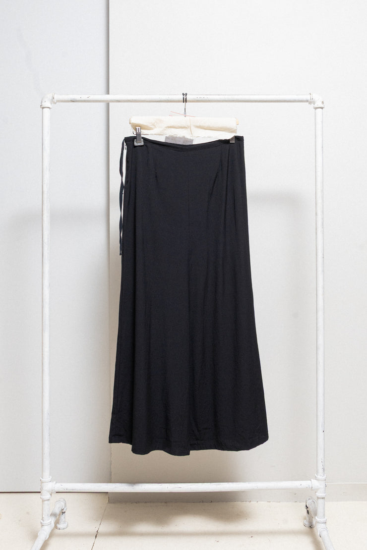ANN DEMEULEMEESTER - Late 90’s / Early 00’s long wool skirt with waist straps