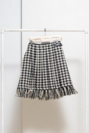 YOHJI YAMAMOTO - FW03 Thick wool kilt skirt with lamb skin details (runway)