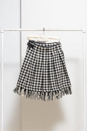 YOHJI YAMAMOTO - FW03 Thick wool kilt skirt with lamb skin details (runway)