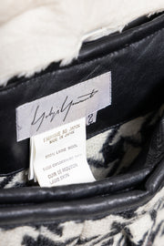 YOHJI YAMAMOTO - FW03 Thick wool kilt skirt with lamb skin details (runway)