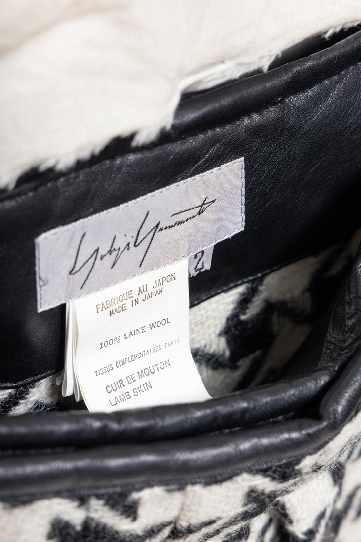 YOHJI YAMAMOTO - FW03 Thick wool kilt skirt with lamb skin details (runway)