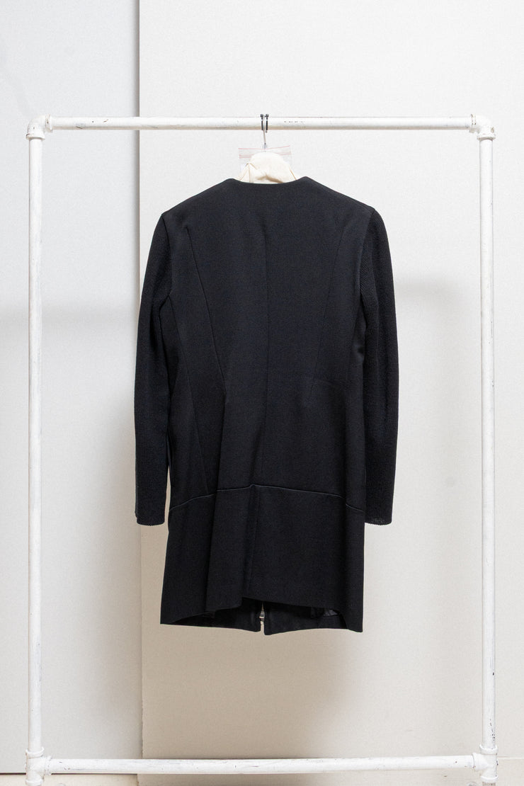 YOHJI YAMAMOTO Y’S - 90’s zip up wool jacket with knitted sleeves