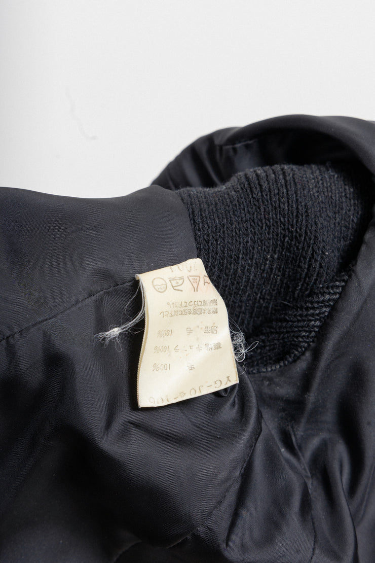 YOHJI YAMAMOTO Y’S - 90’s zip up wool jacket with knitted sleeves