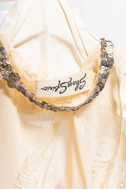 SHARE SPIRIT - Silk top with see through motifs and sequins