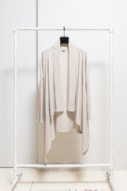 HUN RICK OWENS - 2008 100% cashmere pearl grey cardigan
