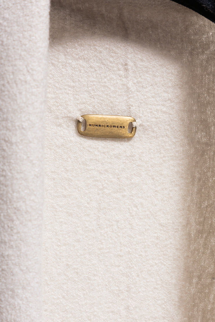 HUN RICK OWENS - 2008 100% cashmere pearl grey cardigan