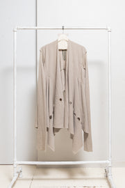 RICK OWENS - SS06 « TUNGSTEN » Wool cardigan with circle cutouts