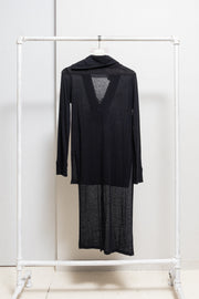 ANN DEMEULEMEESTER - SS20 Wool blend sailor shirt with collar lacing