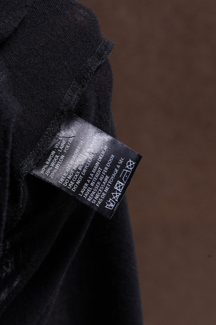 ANN DEMEULEMEESTER - SS20 Wool blend sailor shirt with collar lacing