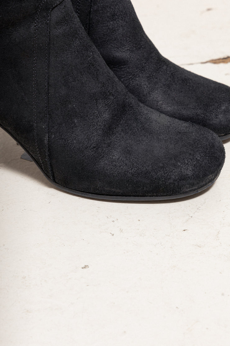 RICK OWENS - Suede leather boots