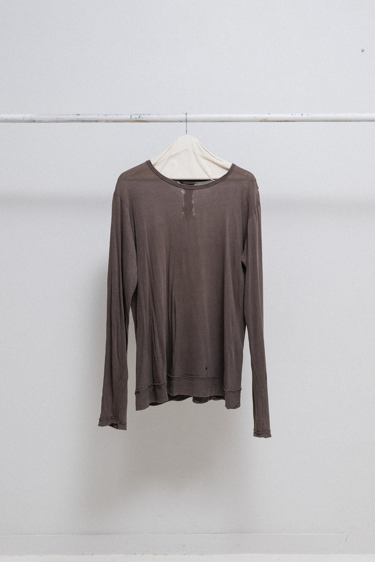 RICK OWENS SLAB - Dark dust longsleeves top (sample)