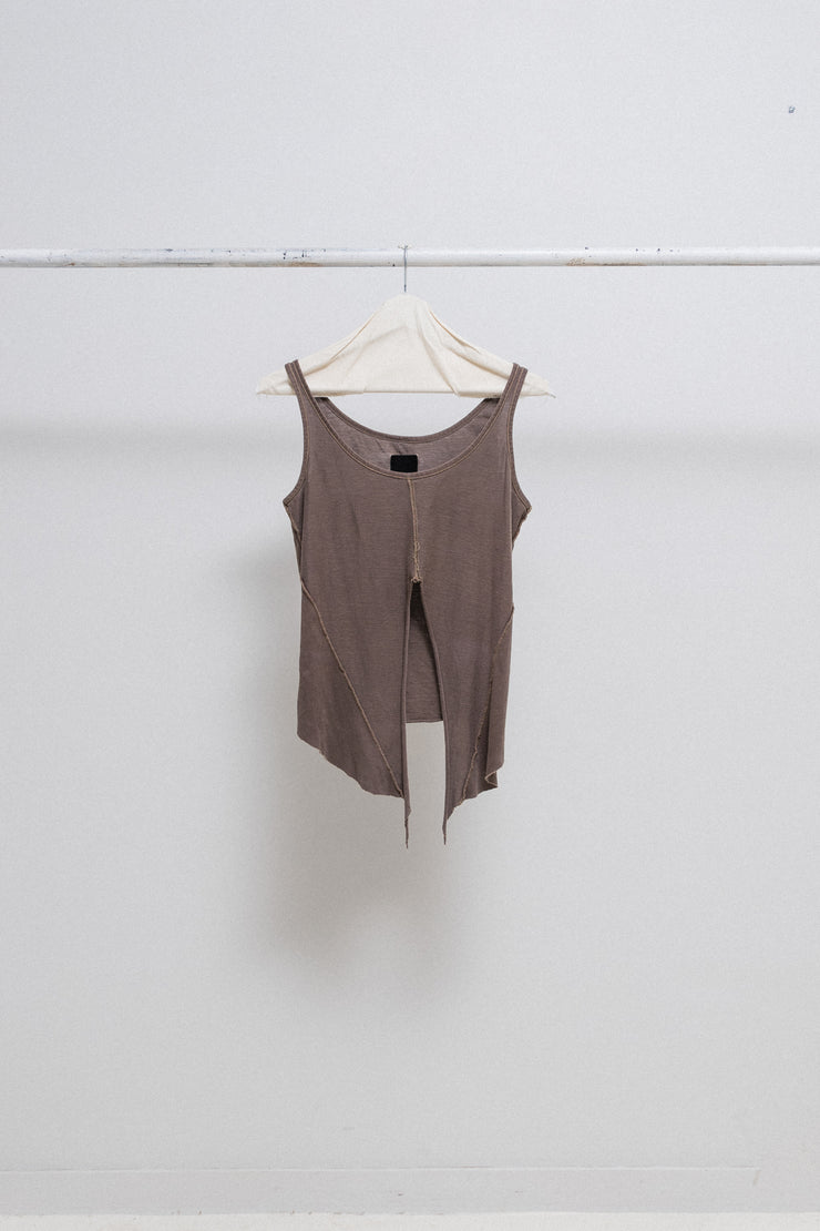 RICK OWENS SLAB - Dust cropped swallowtail top (sample)