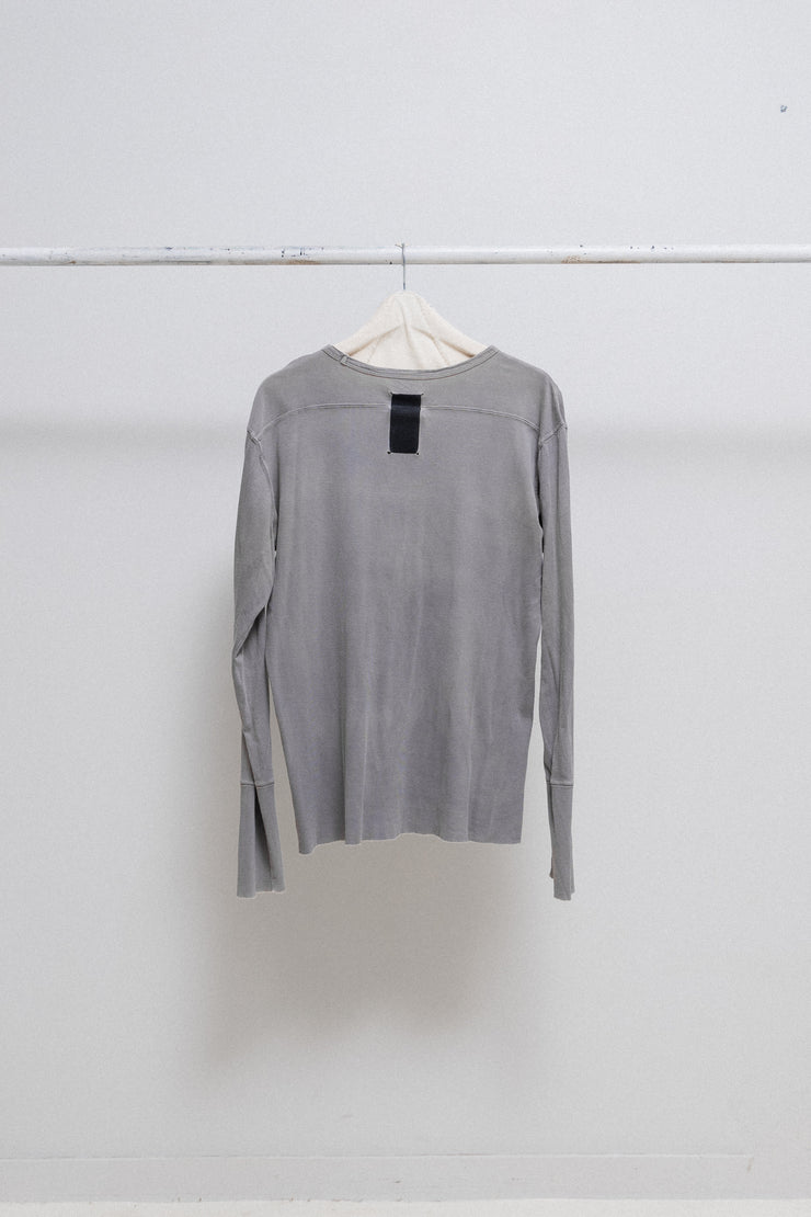 RICK OWENS SLAB - Pale grey washed longsleeves (sample)