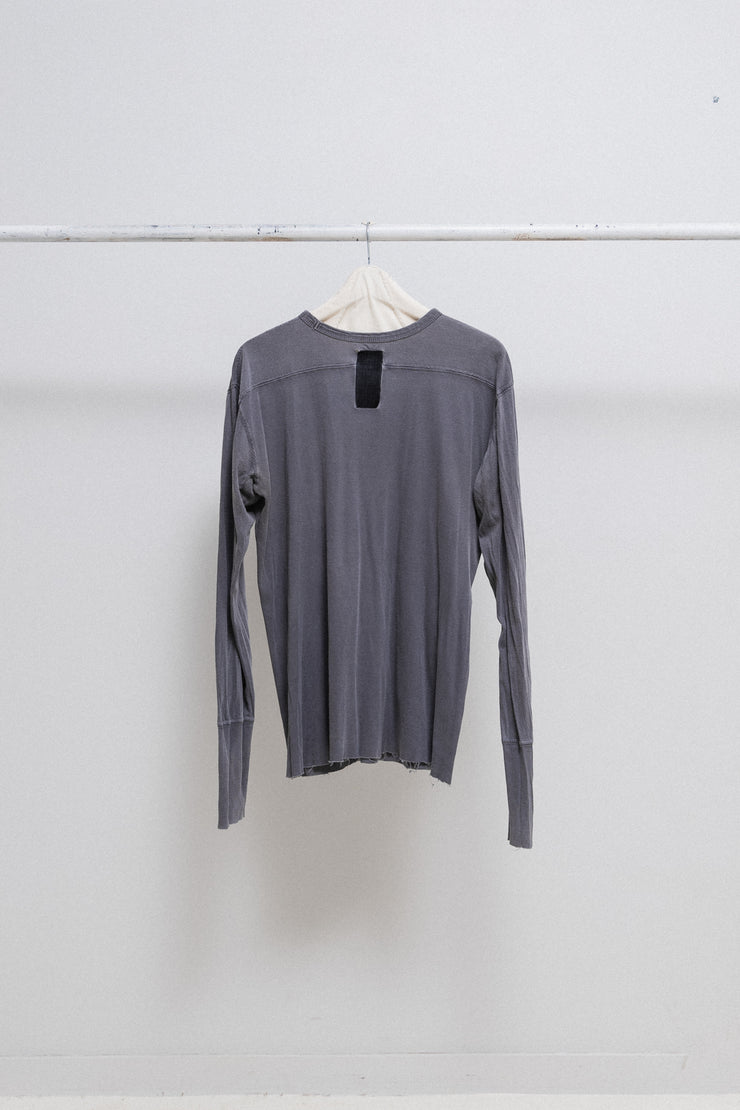 RICK OWENS SLAB - Purple longsleeves top with ribbed cuffs