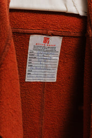 RICK OWENS SLAB - Bright orange red open hoodie with loose straps (PROTO)