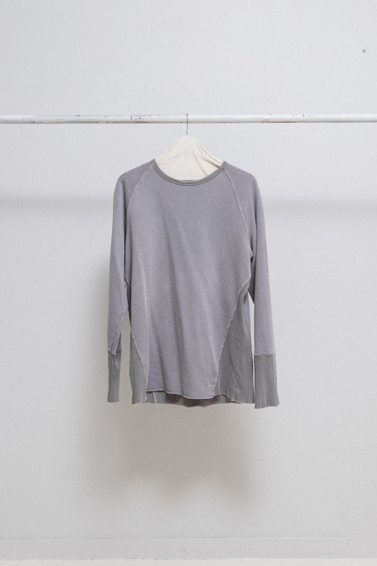 RICK OWENS SLAB - Pale blue sweater with ribbed cuffs (sample)