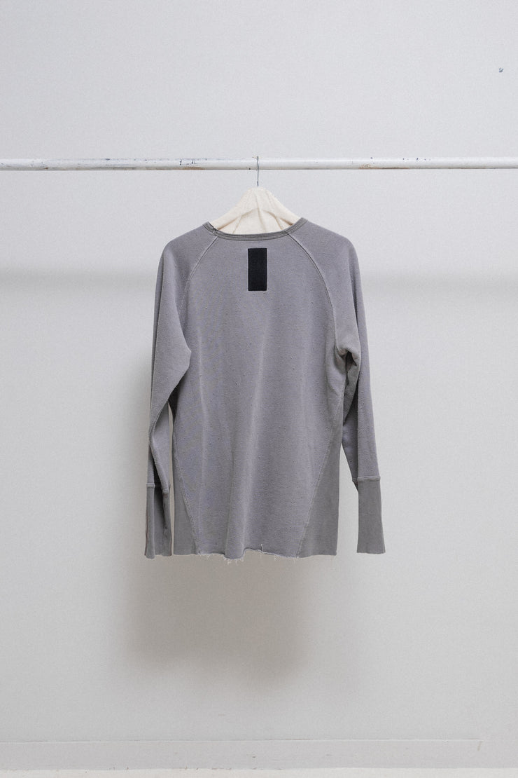 RICK OWENS SLAB - Pale blue sweater with ribbed cuffs (sample)