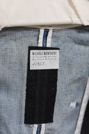 RICK OWENS SLAB - Hog wash "banian" asymmetric denim jacket (PROTO PR)