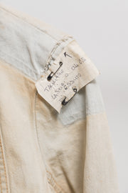 RICK OWENS SLAB - SS04 Cropped denim jacket with gradient panels (PROTO)