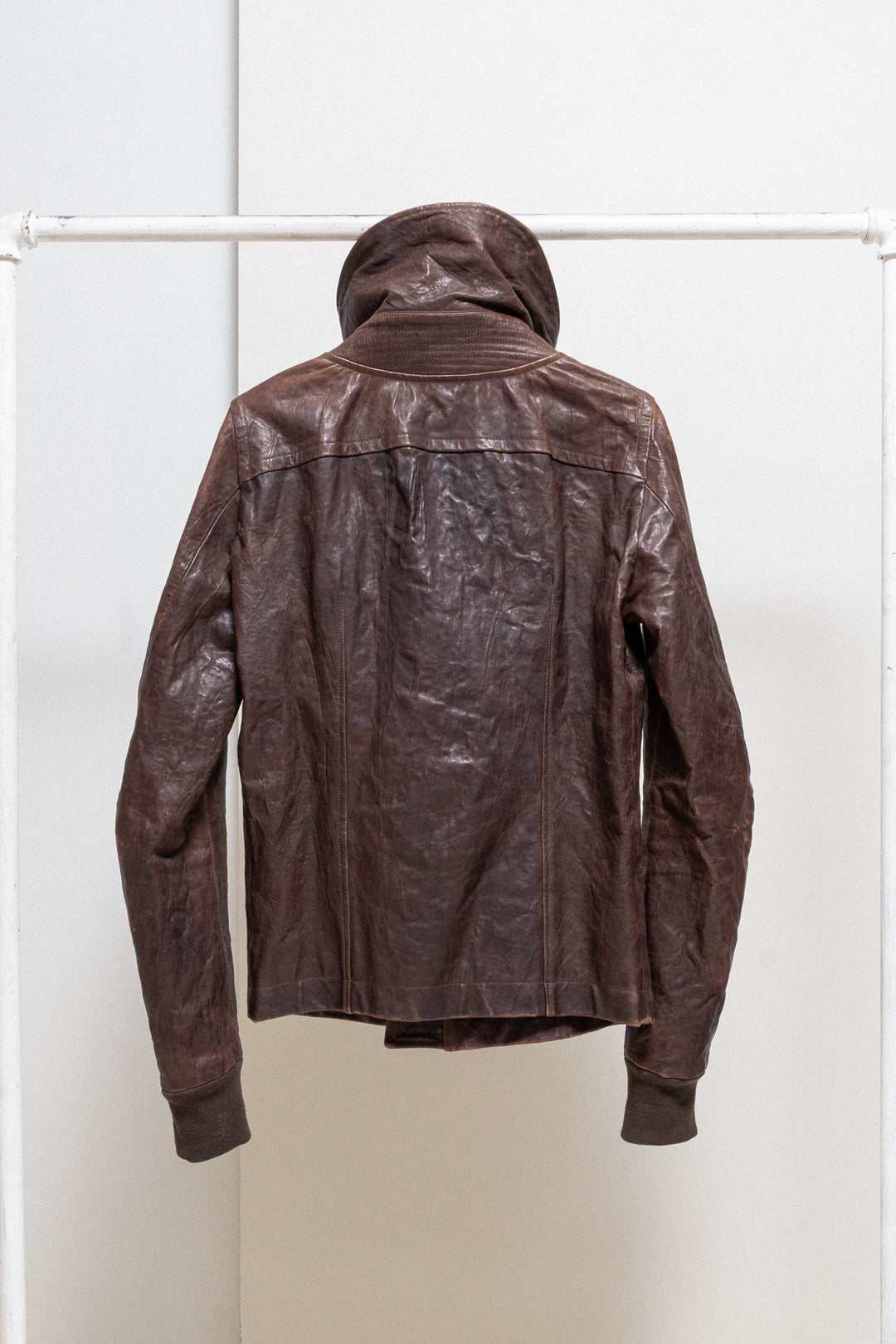 RICK OWENS - FW09 « CRUST » Bitter lamb leather jacket with hidden