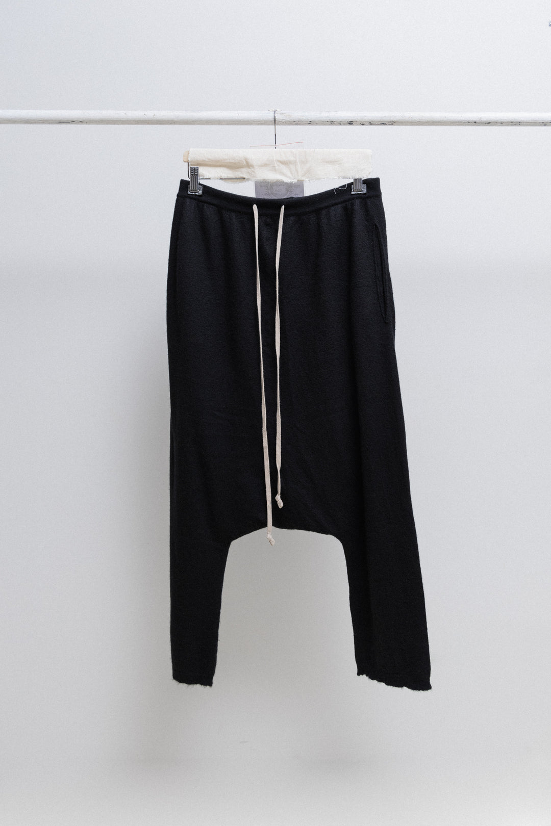 RICK OWENS - FW16 « MASTODON » Cashmere wool drawstring pants – L