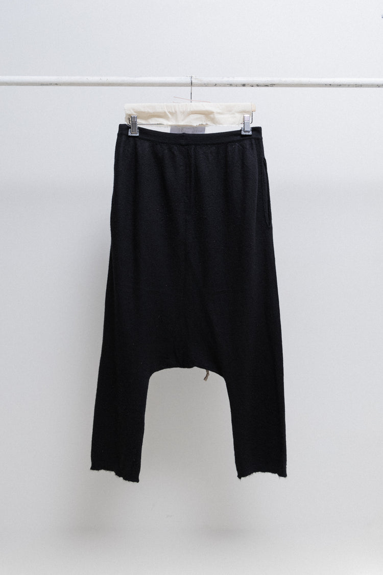 RICK OWENS - FW16 « MASTODON » Cashmere wool drawstring pants – L