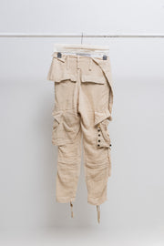 UNDERCOVER - Spring 2004 « Languid » Cotton gauze cargo pants with sequin details