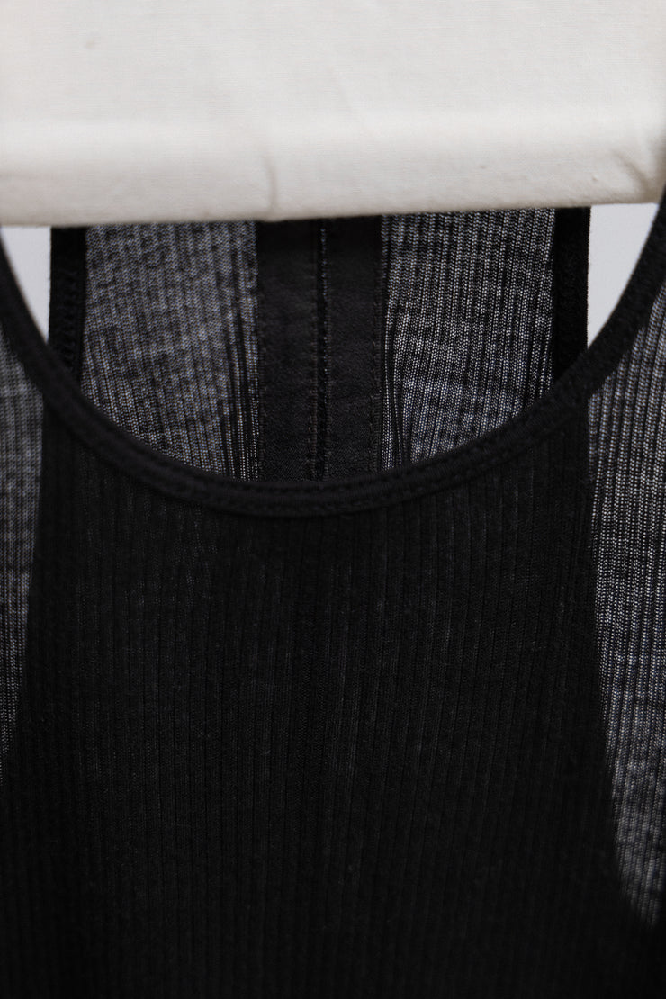 RICK OWENS - Ribbed dickflap tank top