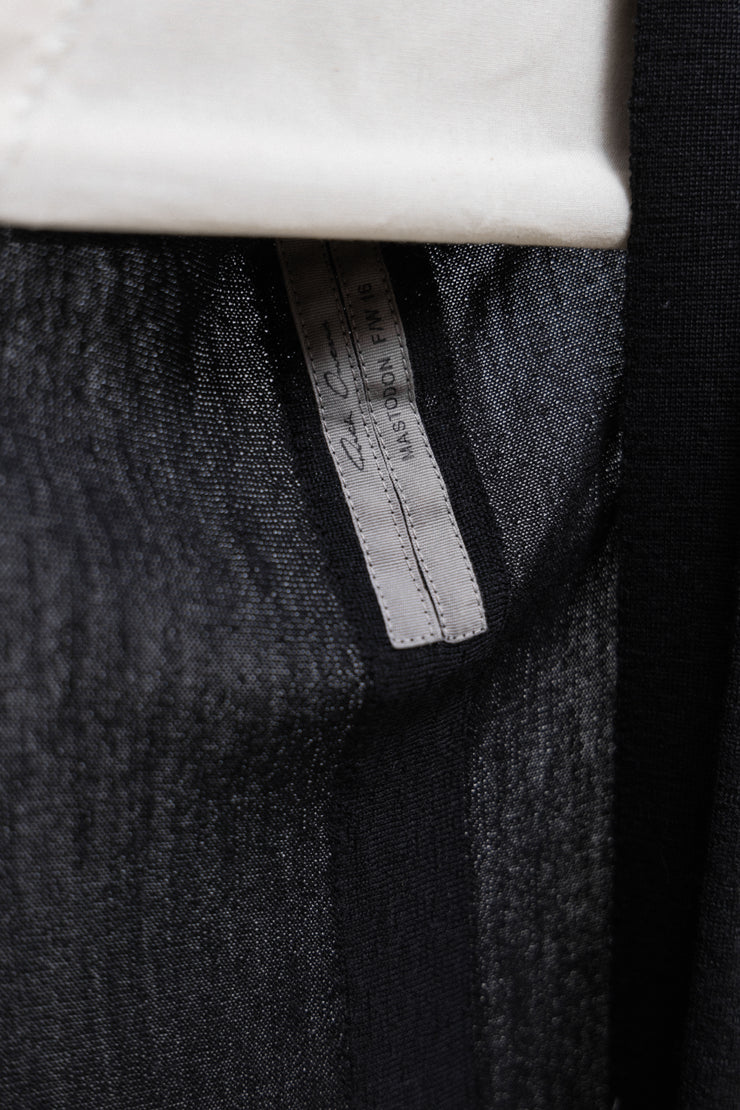 RICK OWENS - FW16 « MASTODON » Virgin wool cardigan with ribbed panels