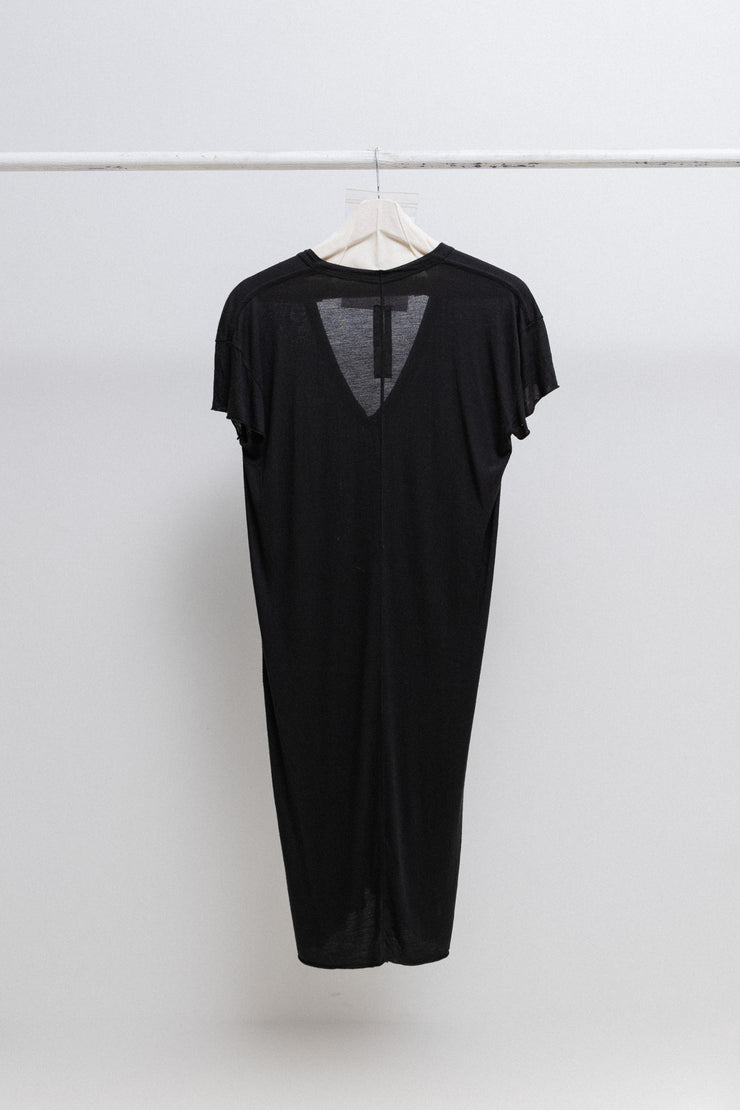 RICK OWENS - SS14 « VICIOUS » Silk blend elongated v neck tee