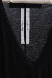 RICK OWENS - SS14 « VICIOUS » Silk blend elongated v neck tee