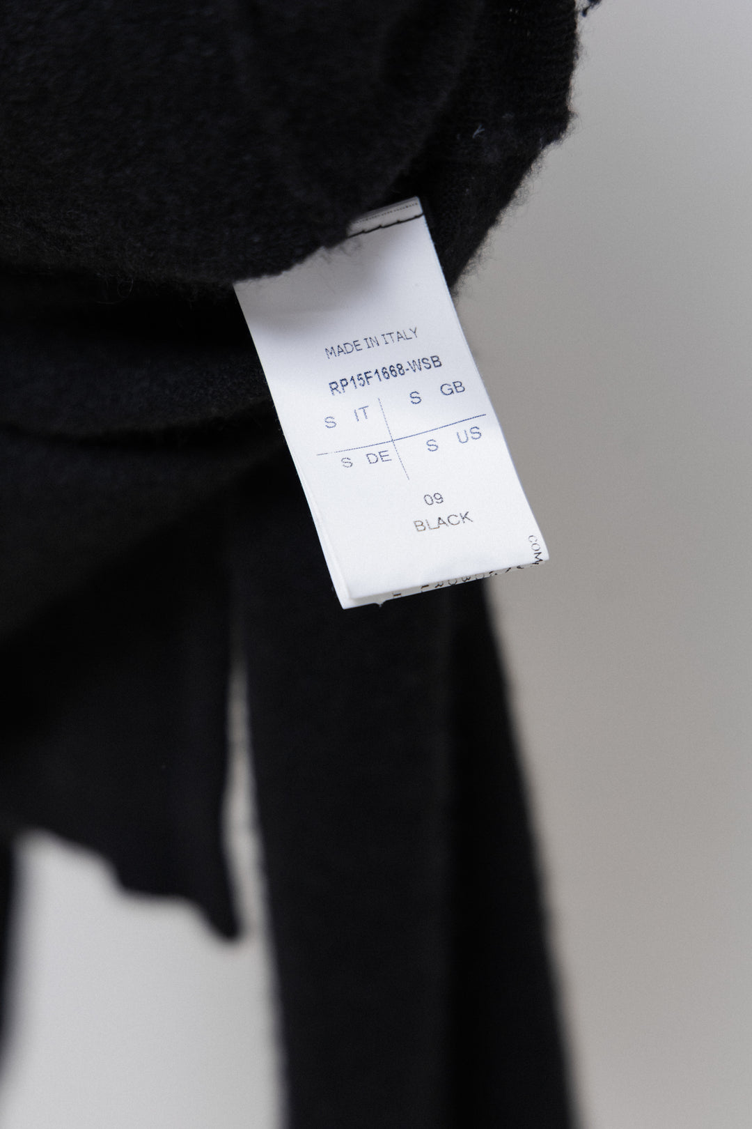 RICK OWENS - FW15 « SPHINX » 100% cashmere elongated sweater with