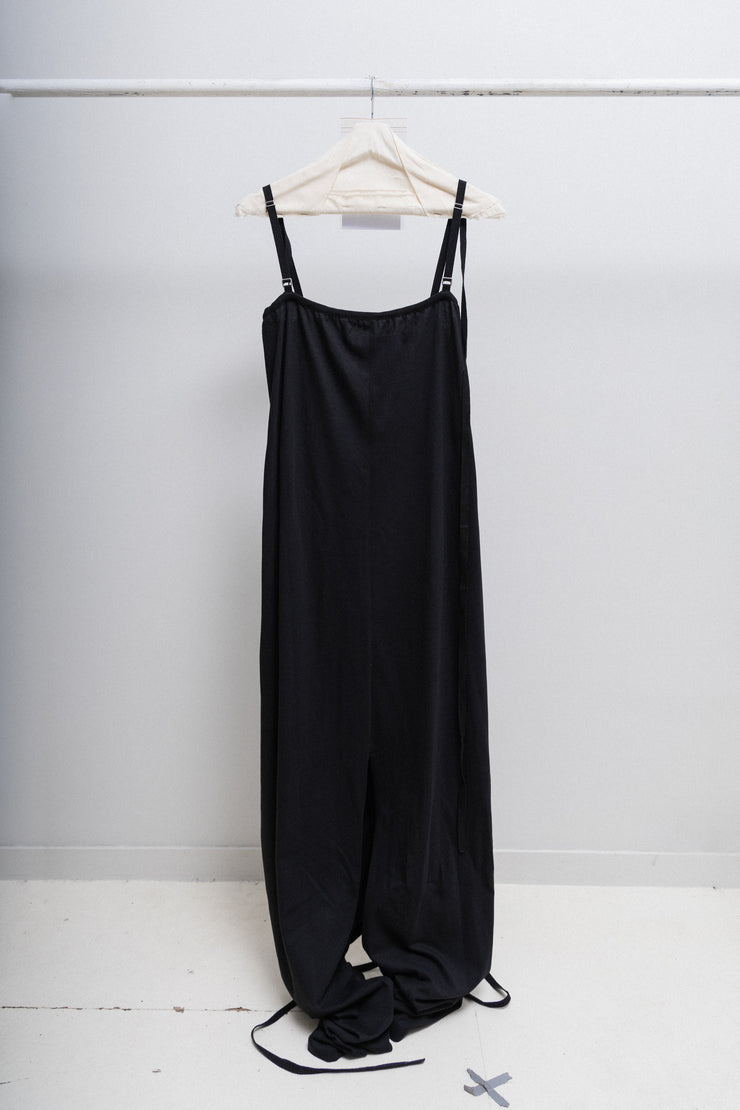 ANN DEMEULEMEESTER - SS23 KATHALENA Long cotton wrap dress with straps