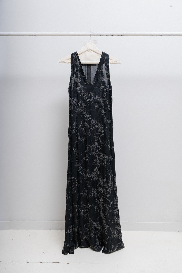 ANN DEMEULEMEESTER - See through long patterned dress (90’s)