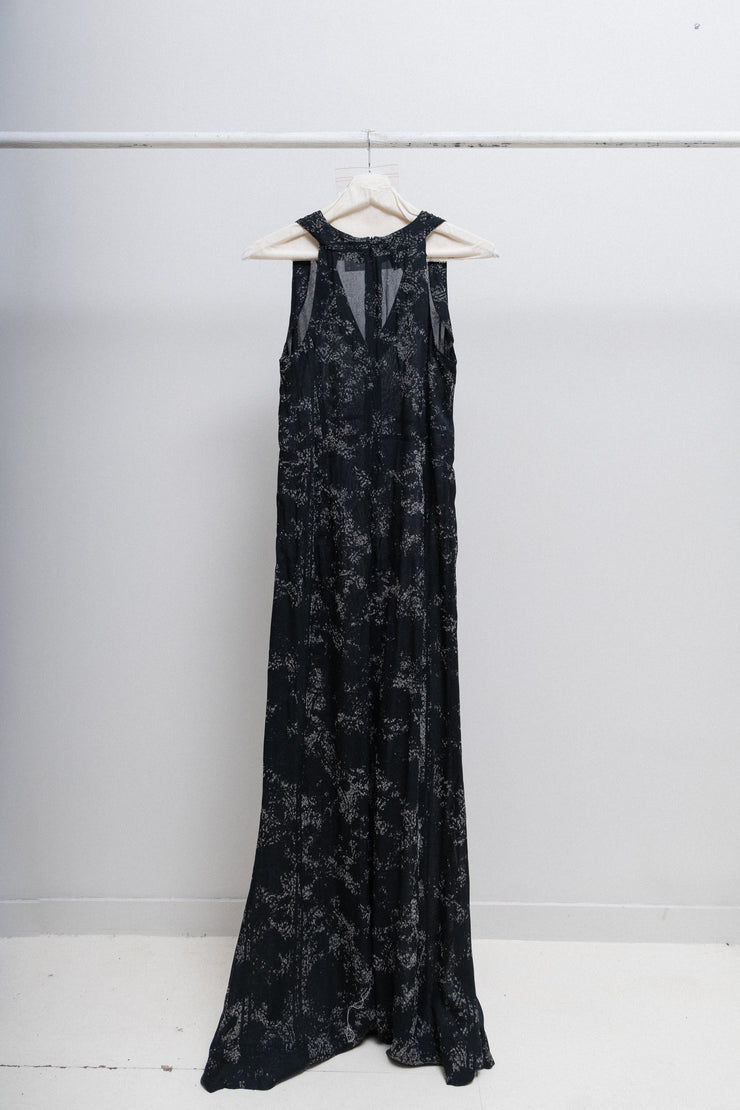 ANN DEMEULEMEESTER - See through long patterned dress (90’s)