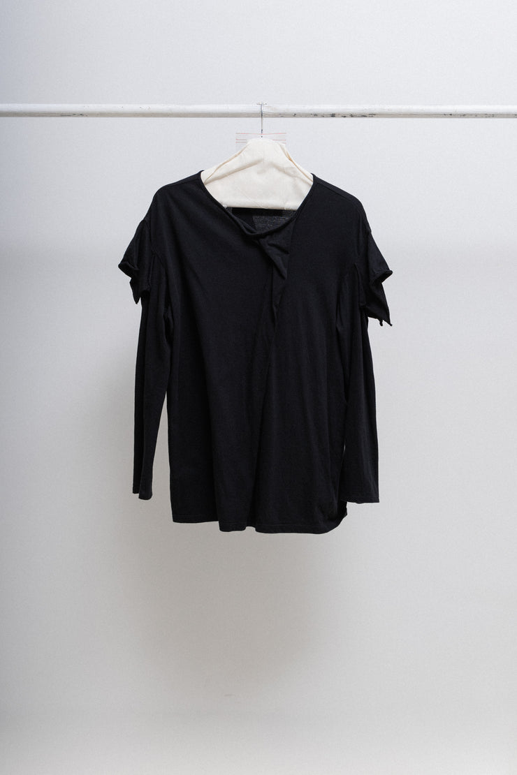 YOHJI YAMAMOTO - FW19 Cotton top with shoulder panels