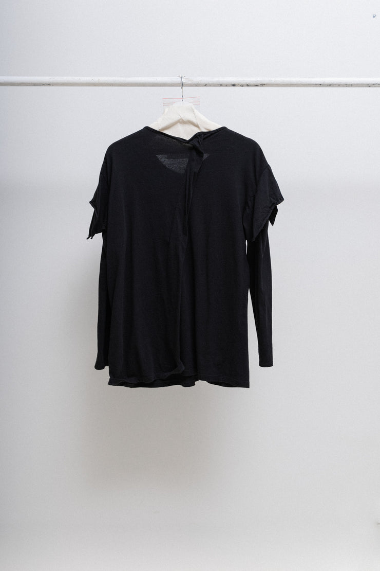 YOHJI YAMAMOTO - FW19 Cotton top with shoulder panels