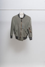 UNDERCOVER - SS04 « Languid » Cotton bomber jacket with silky details (runway)