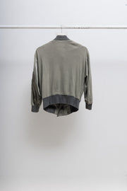 UNDERCOVER - SS04 « Languid » Cotton bomber jacket with silky details (runway)