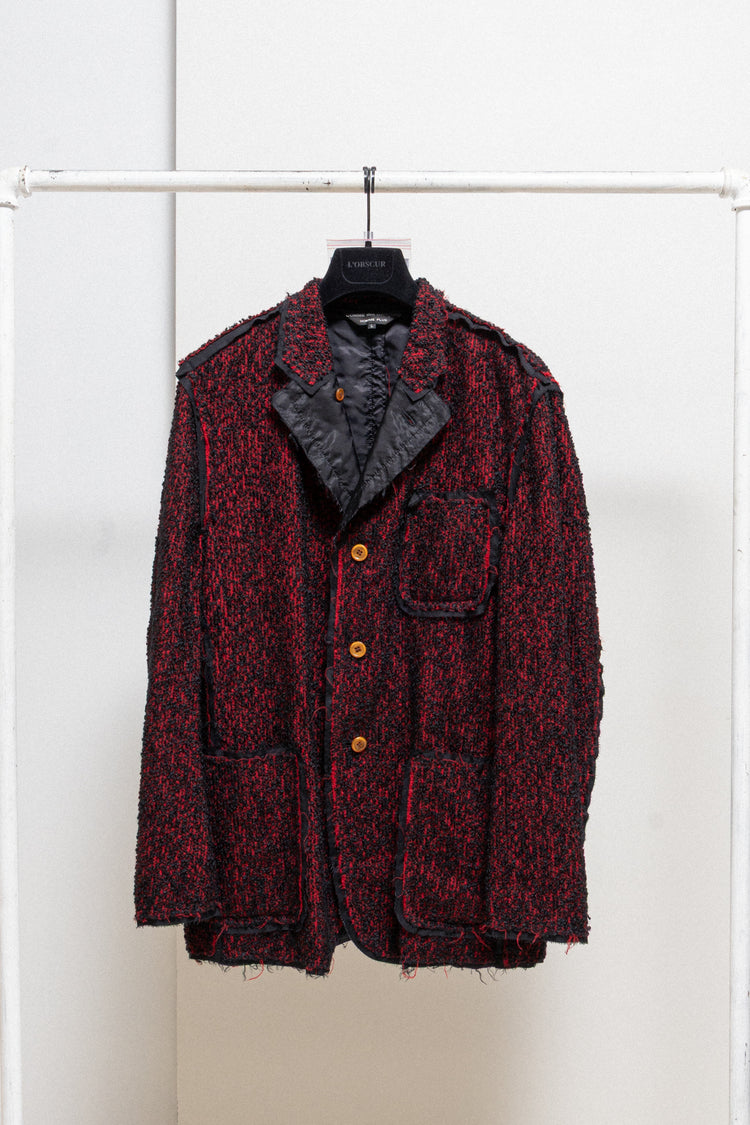 COMME DES GARÇONS HOMME PLUS - FW02 « Black » Red button up jacket