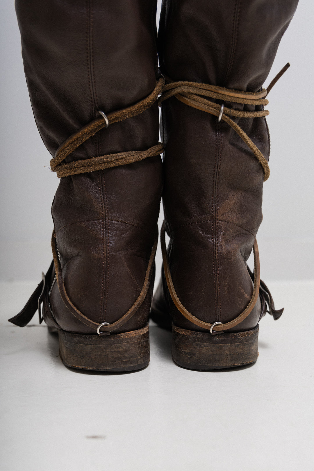 靴 05AW UNDERCOVER ARTS&CRAFTS Boots UNDERCOVER - FW05 « Arts and Crafts » High leather boots