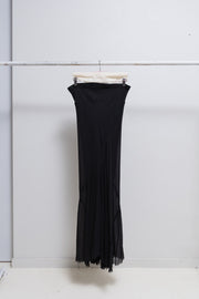 RICK OWENS - SS09 « STRUTTER » Extra long skirt with bias seams and ribbed waist