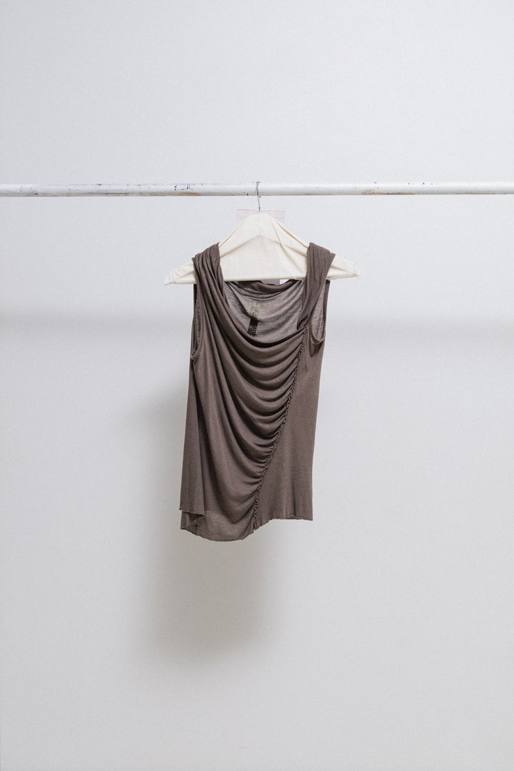 RICK OWENS - FW07 « EXPLODER » Draped top with asymmetric sleeves