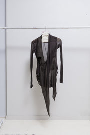 RICK OWENS - SS05 « SCORPIO » Silk cardigan with sides to tie up