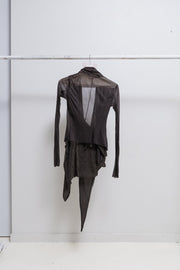 RICK OWENS - SS05 « SCORPIO » Silk cardigan with sides to tie up